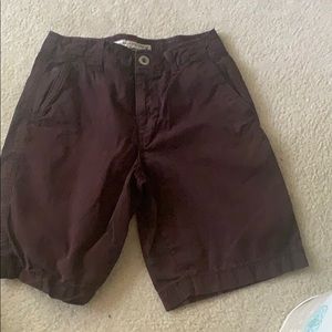 Burgundy khaki shorts